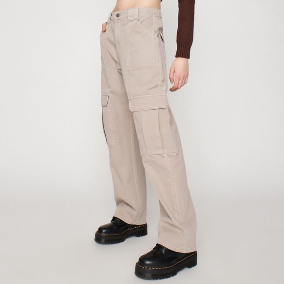 Beige Garage Wide Leg Cargos - Picture 7 of 7
